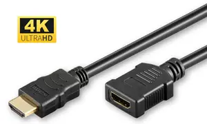 MicroConnect HDM191905FV2.0 HDMI pagarinātājs vīrietis uz sieviete HDMI Type A 4K 60Hz melns