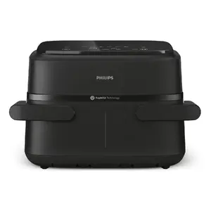 Philips 1000 series NA150/00 Karstā gaisa friteris Dubultā 7 L 2450 W Melns Skārienjutīga vadība LED displejs