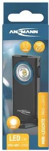 Keychain flashlight Ansmann ML400R Black LED 5W USB rechargeable