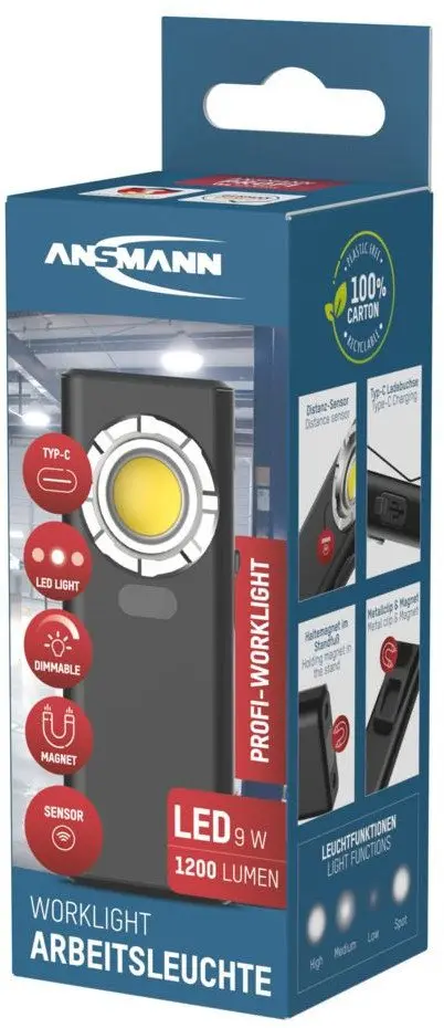 Uzlādējama darbnīcas lampa ANSMANN WL1200R —