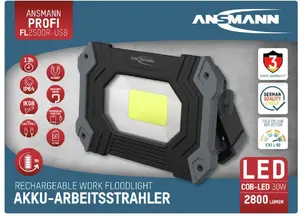 ANSMANN Work Light FL2500R — rechargeable 2400 lm battery-powered worklight
