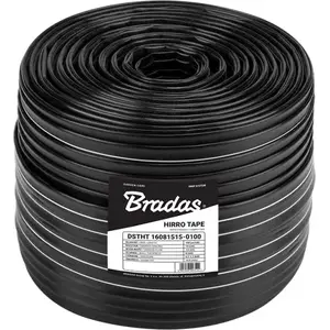 Капельная лента BRADAS 16 мм HIRRO TAPE 500 м, стенка 16/8 мил, расход 1,5 л/ч, шаг 10 см