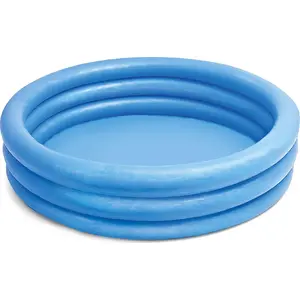 Надувной бассейн Intex Crystal Blue 168 см, модель 58446 — круглый семейный бассейн