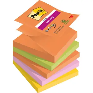 Sticky notes Post-It 3M Super Sticky Z-Notes BOOST 76×76 mm pack 5 pads × 90 sheets