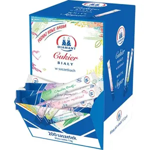 Granulated White Sugar Diamant in Sachets 200 x 5 g – single-serve sugar packets