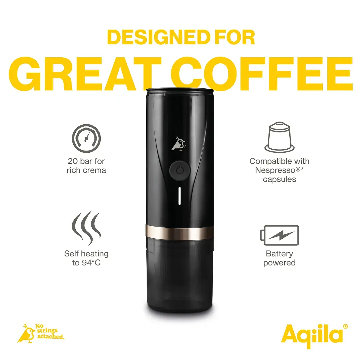 Espresso automāts Aqiila Coffeebird AQPM1BK437 Photo 4