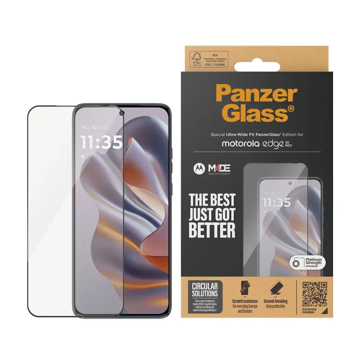 Ekrāna aizsargstikls PanzerGlass Motorola Edge 50 Neo Photo 2