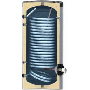Ūdens sildītājs Sunsystem SWPN200 — 200 l tvertne, iebūvēts 1,9 m siltummainis
