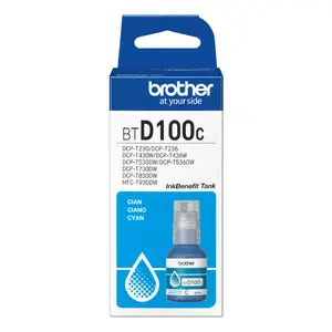 Tintes pudele Brother BTD100C cian oriģinālā 48.8 ml priekš Brother printeriem, 91 g