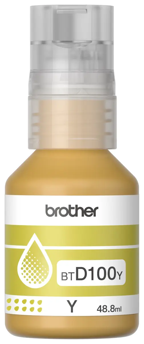 Brother BTD100Y dzeltenā tintes pudele Photo 2