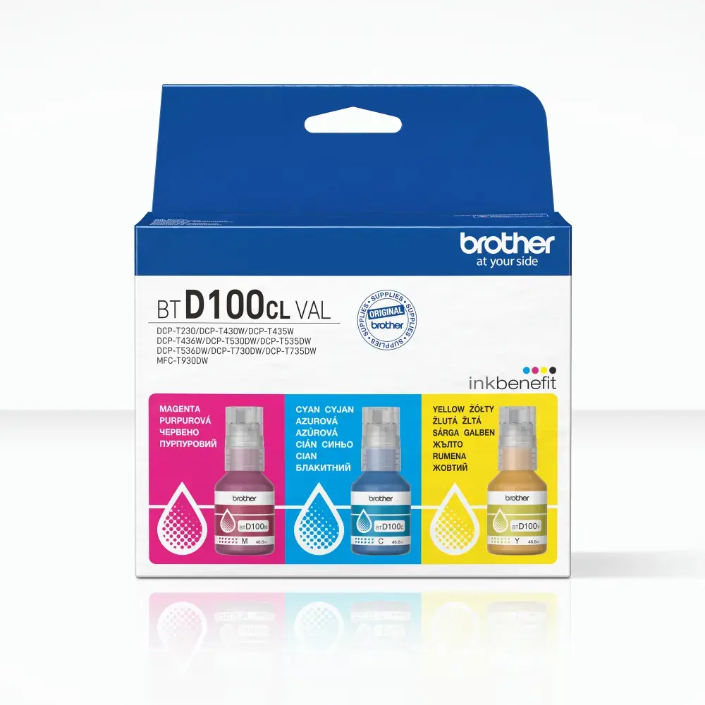 Чернильные флаконы Brother BTD100CLVAL magenta cyan yellow Photo 3