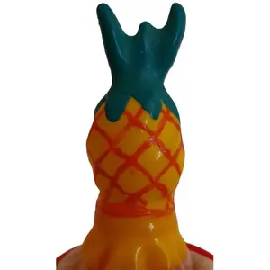 CONDOMERIE handpainted novelty condoms Pineapple, flavored/textured not specified