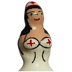 Condoms CONDOMERIE Handpainted Nurse Black — novelty themed condom, single-pack