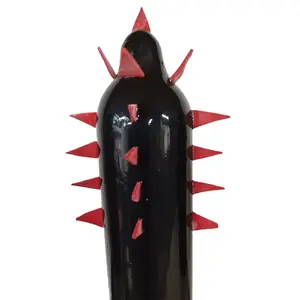 Condoms CONDOMERIE Handpainted Black Cactus XL — oversized latex condoms, novelty design