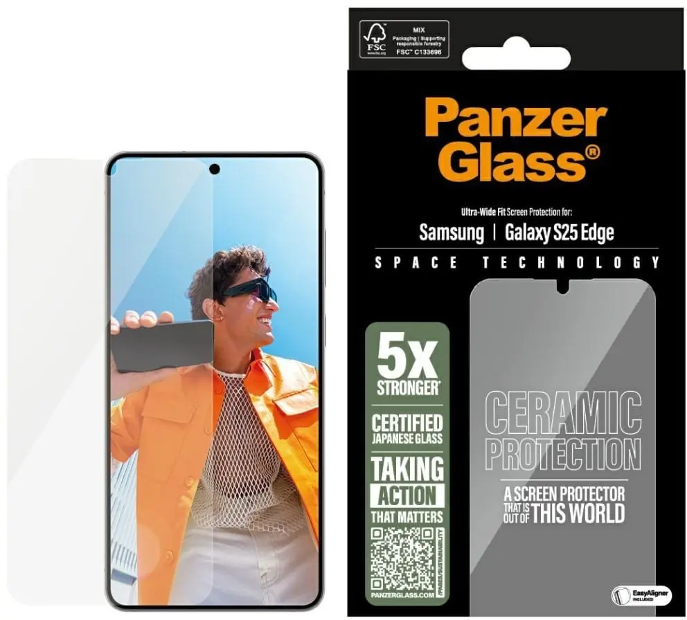 PanzerGlass Ceramic Screen Protector Samsung Galaxy S25 Edge Photo 5
