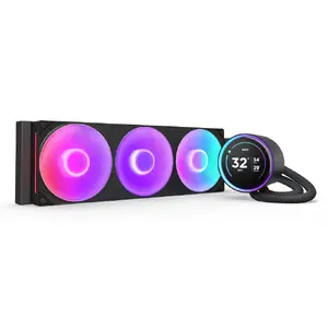 All-in-one liquid CPU cooler NZXT Kraken Elite 420 RGB, 420 mm radiator, 140 mm (14 cm) fans, FDB, black