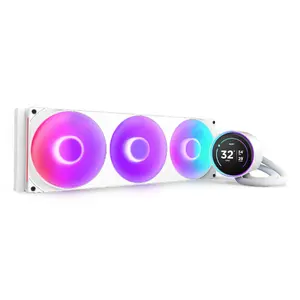 All-in-one liquid cooler NZXT Kraken Elite 420 RGB — 420 mm radiator, 140 mm (14 cm) fans, FDB, White