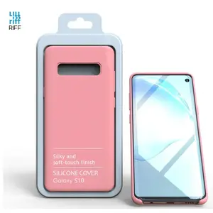 Back cover case Riff for Samsung S10 G973 — slim soft silicone, rose