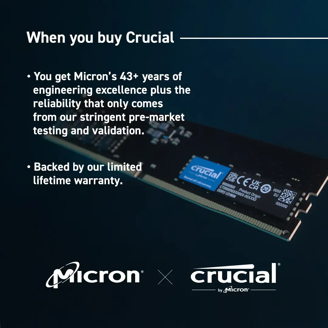 Модуль памяти Crucial CT8G56C46U5T 8 ГБ DDR5 5600 МГц Photo 6