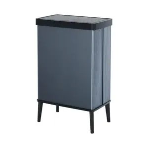 Waste bin Curver Verto High 54L rectangular metalized pearl blue, 54 L capacity