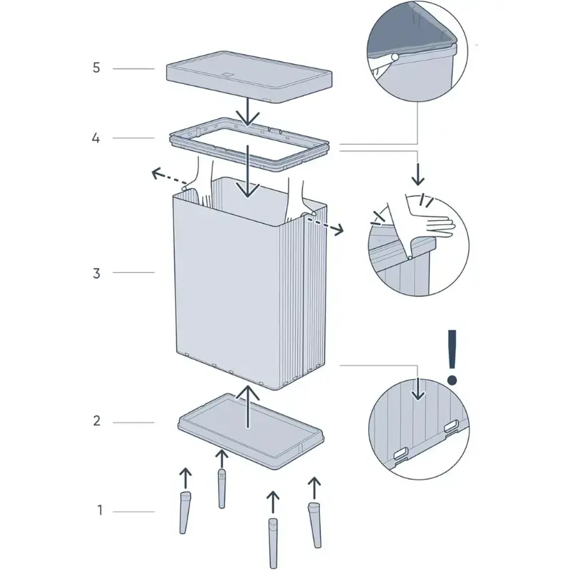 Waste bin Curver Verto High 54L Photo 2