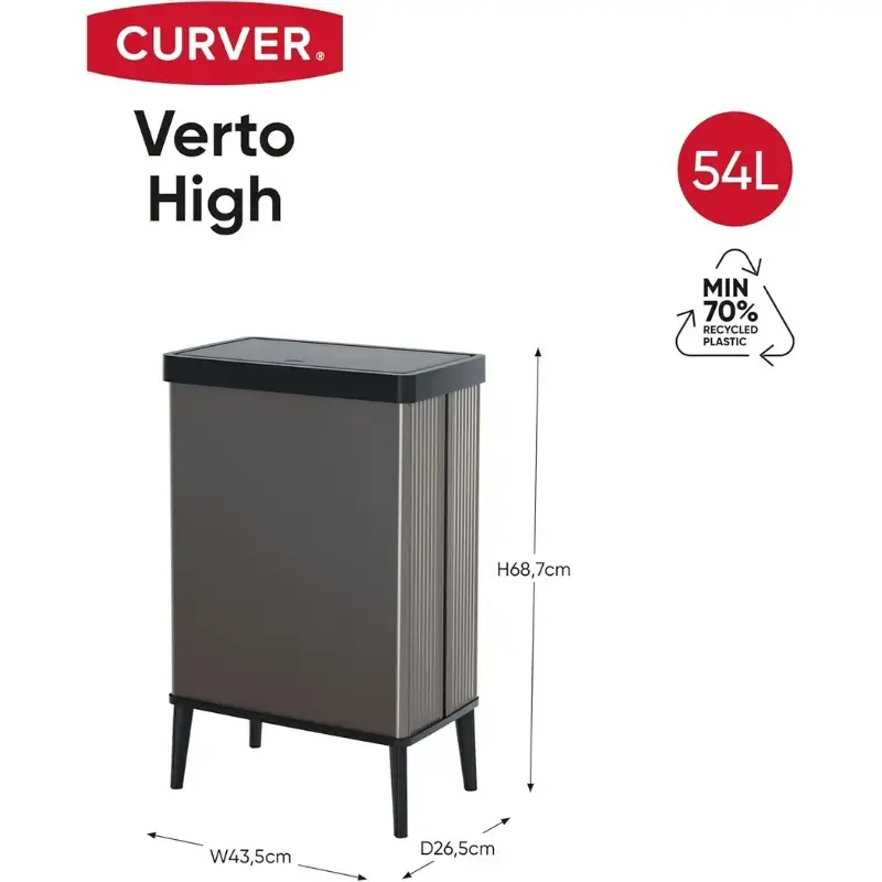 Atkritumu tvertne Curver Verto High 54L Photo 3