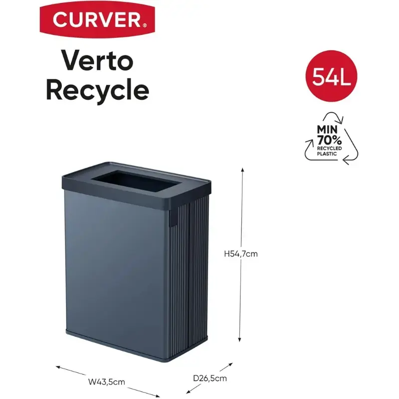 Rectangular waste bin Curver Verto Recycle 54L Photo 3