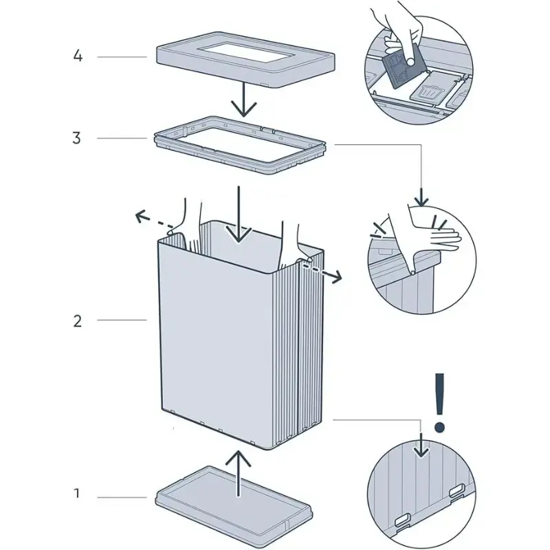 Curver Verto Recycle 54L taisnstūra atkritumu tvertne Photo 2