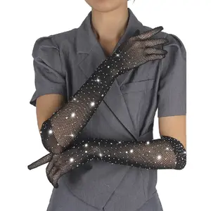 Transparent Gloves SUBBLIME ACCESORIES 957469SHINE Black size S/M — sheer fashion gloves