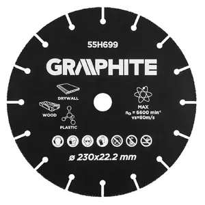 Аксессуар для угловой шлифмашины GRAPHITE 55H699 — 564 г, упаковка 1 шт.