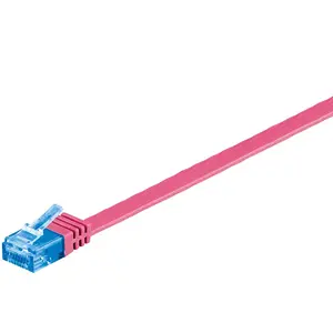 Сетевой патч-корд GOOBAY Cat6a RJ-45 0,5 м U/UTP магента, контакты с золотым покрытием
