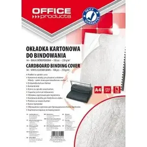 Обложки для брошюр Office Products A4 картон 250 г/м² кожезаменитель белые 100 шт.