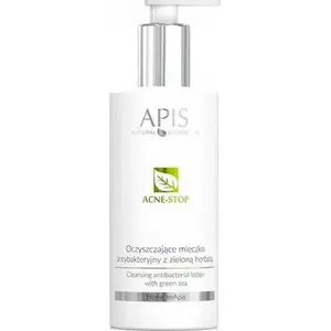 Attīrošs pieniņš APIS Acne-Stop ar zaļo tēju 300 ml — sejas tīrīšanai problemātiskai ādai