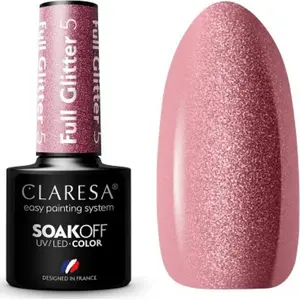 Hybrid Nail Polish Claresa FULL GLITTER 5 – 5 g jar, glitter finish, professional hybrid lacquer