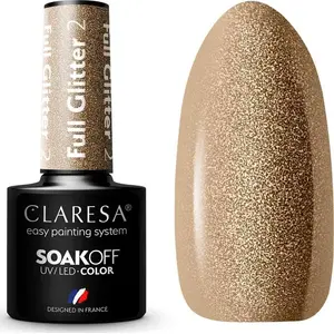 Nail polish hybrid Clareса FULL GLITTER 2 – 5 g, Clareса hybrid gel polish