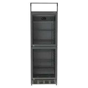 Display cooler Kluge KCP2358B, 235 L, No Frost, 1–15°C, LED lighting, double doors, mechanical control