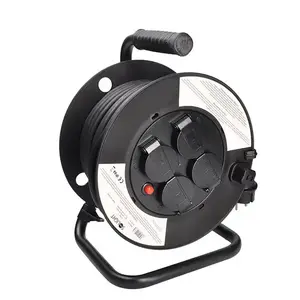 Кабельная катушка Solight PB33 4 розетки 25 м Черная