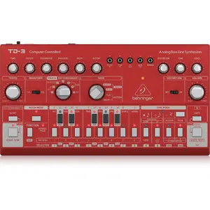 Analog synthesizer Behringer TD-3-RD Red 9V DC