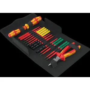 Mechanics Tool Set Wera 05006610001 17 Tools Red Yellow