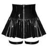 Виниловая юбка с подтяжками black level L Photo 10