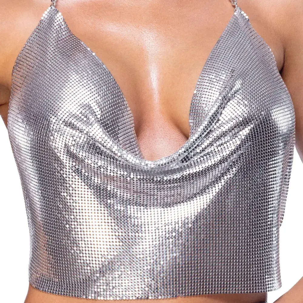 Cottelli Collection Top Metal Silver 24504966001 кроп-топ Photo 5