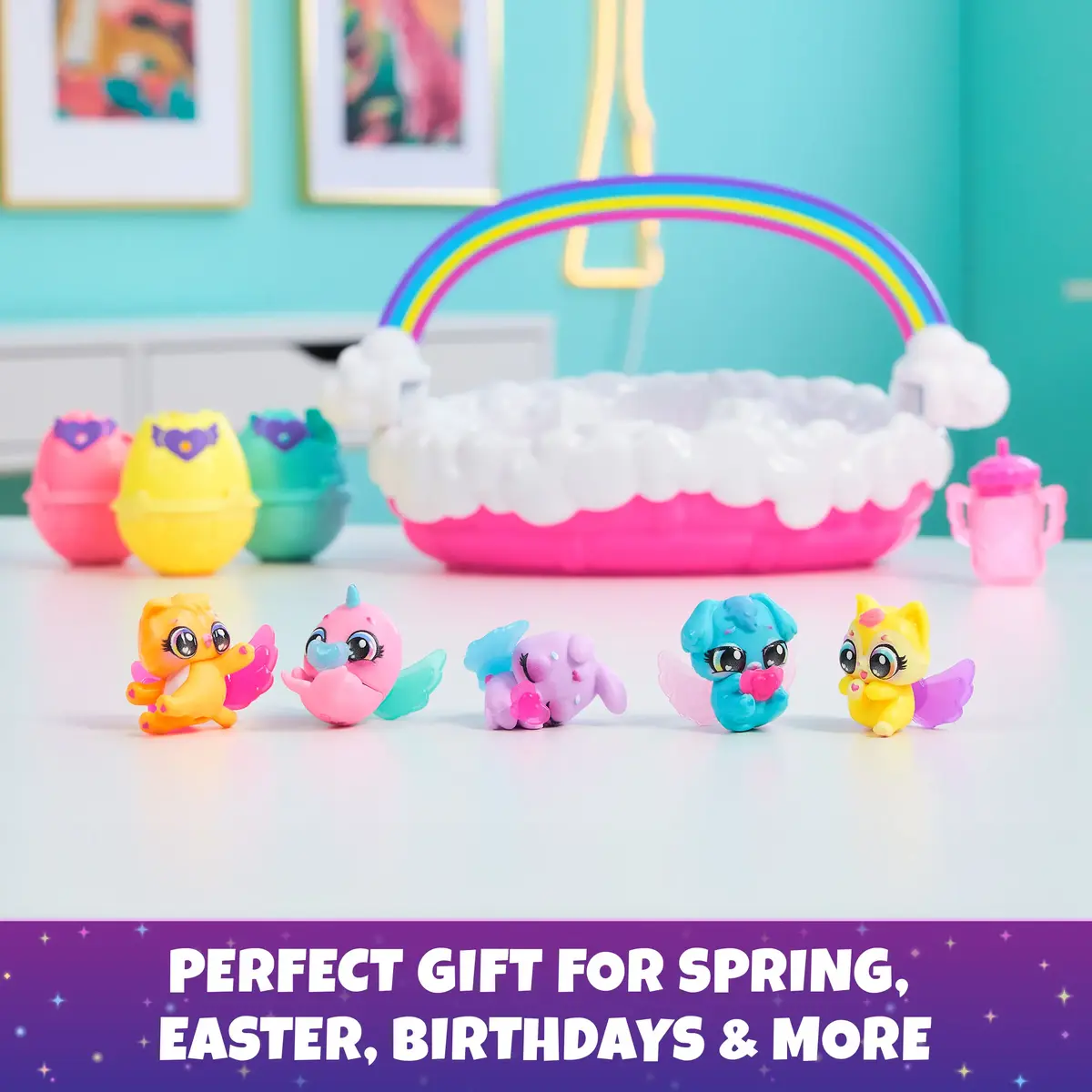 Hatchimals Alive Neona Varavīksnes Lieldienu Groza Rotaļlieta Photo 6