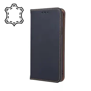 Genuine leather case Riff for Samsung S10 Lite A91 — black protective phone sleeve