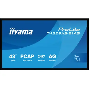 Интерактивная панель iiyama T4329AS-B1AG 42.5" LED 4K Ultra HD