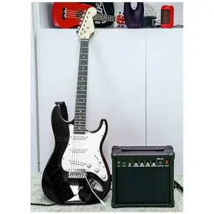 Electric Guitar Set NN EG SET BK — beginner electric guitar set, black, includes accessories