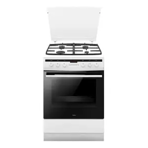 Freestanding cooker AMICA 617GEH3.33HZpTaDpA(W) PIZZA — gas hob 4 zones, electric oven 65 L, electronic timer, white