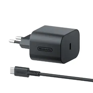 AC Adapter for Nintendo Switch 2 by NINTENDO — 100–240V input, 20V max output, USB-C, 1.5 m cable, Black