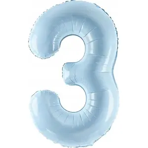 Foil Balloon PartyDeco 72 cm — 3 light blue pieces