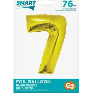 Foil Balloon GoDan number 7 gold 76 cm