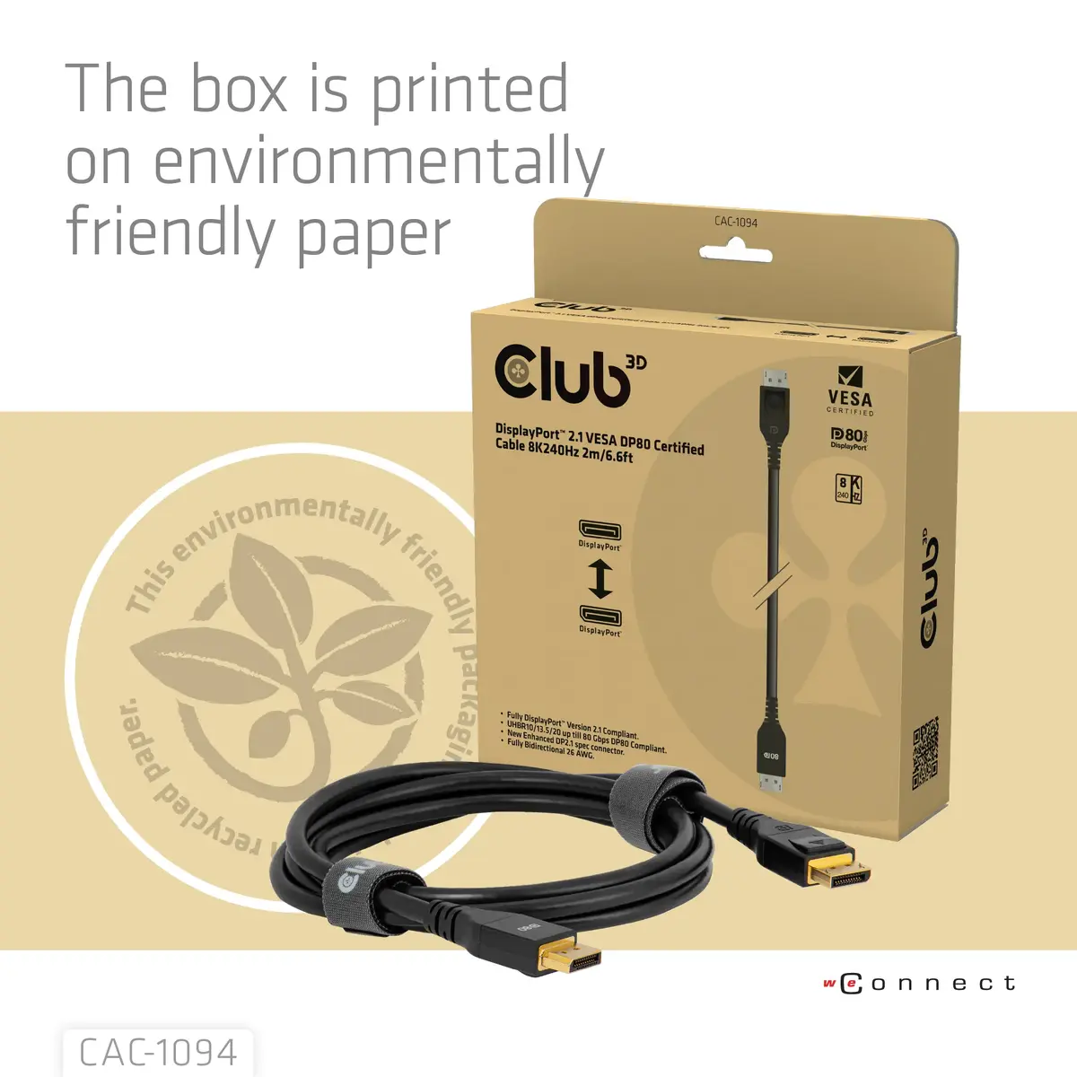 Кабель DisplayPort club 3d CAC-1094 1.8 м Photo 3